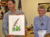 June 3, 2006, . Jack and Grace Beigle are presented with a gift from all docents (a Barbara Renshaw painting of hummingbird sage)