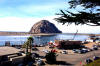 Morro Rock, Morro Bay, CA over Coffee Pot Restaurant