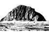 Morro Rock from Morro Strand Beach, Morro Bay, CA 4-7-04